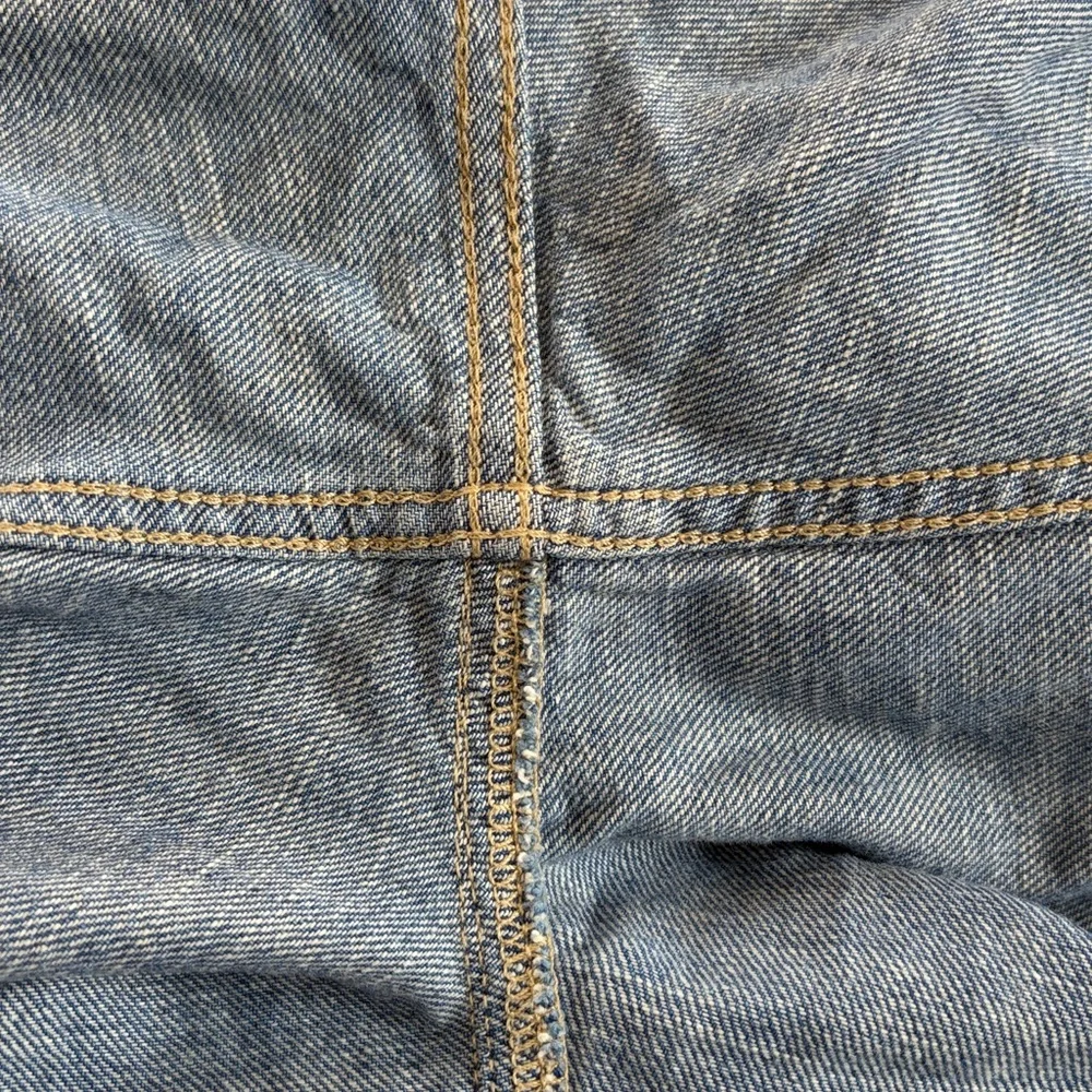 GAP Wide Leg Cargo Jeans High Rise Medium Blue Wash Size‎ Medium